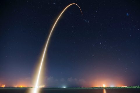 Blog header image showing a rocket launch for the post 5 Great Reasons to Attend Acumatica 2020 R2 Virtual Launch Event