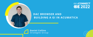 DAC browser and building a GI in Acumatica