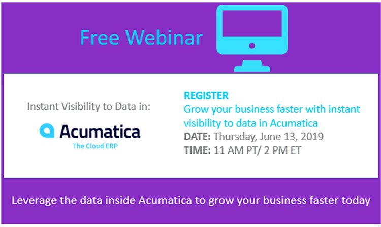 Recorded Webinar: Grow Your Business Faster with Instant Visibility to Acumatica Data