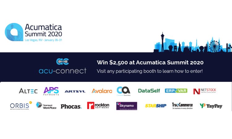 Enter to win $2,500 from acu-connect members at Acumatica Summit