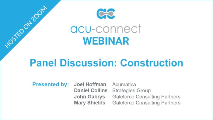 acu-connect Panel Discussion: Construction