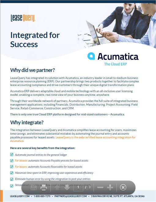 LeaseQuery: Acumatica Integration Overview