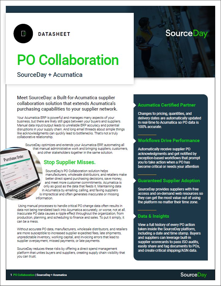 SourceDay: PO Collaboration