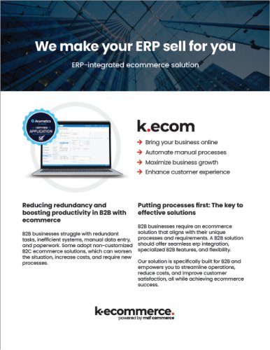 k-ecommerce: We Make Your ERP Sell for You