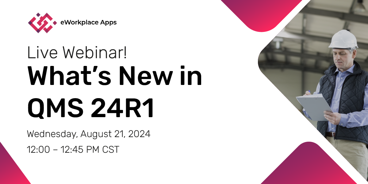 What’s New in Quality Management Suite (QMS) 24R1