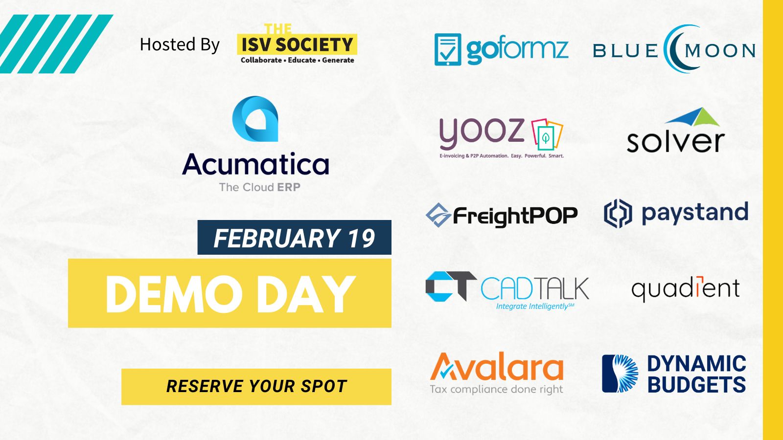 Acumatica Demo Day Hosted by the ISV Society