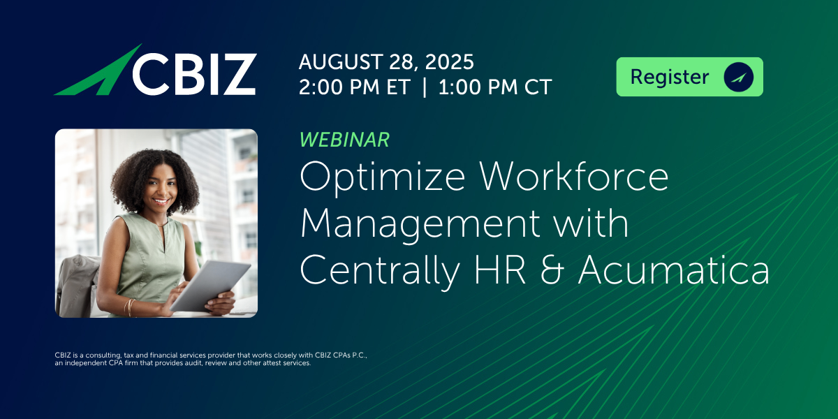 Optimize Workforce Management with Centrally HR + Acumatica